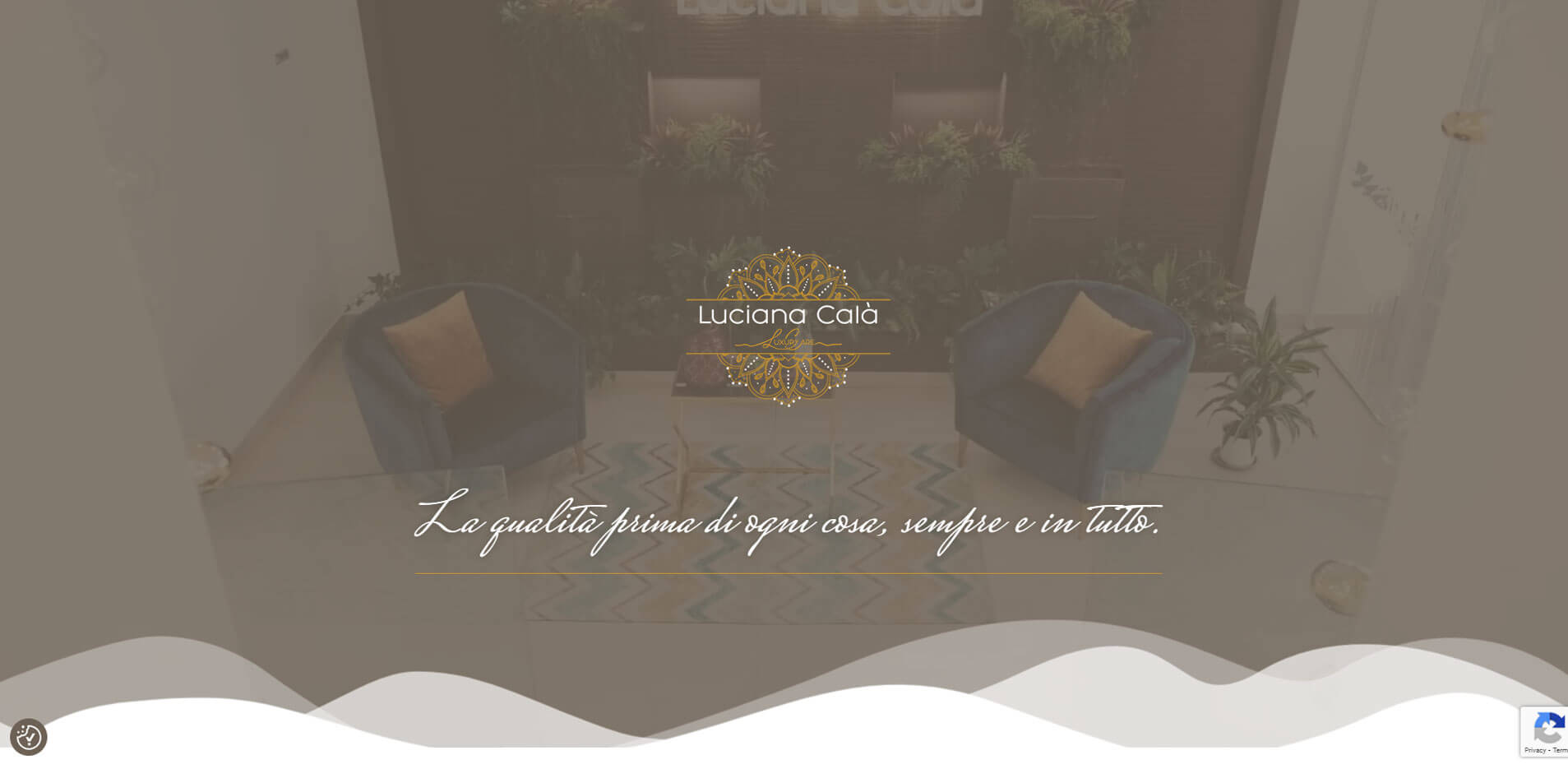 Immagine del sito web di Luciana Calà Luxury Care (centro estetico in Sicilia), sviluppato per aumentare la presenza online in Veneto