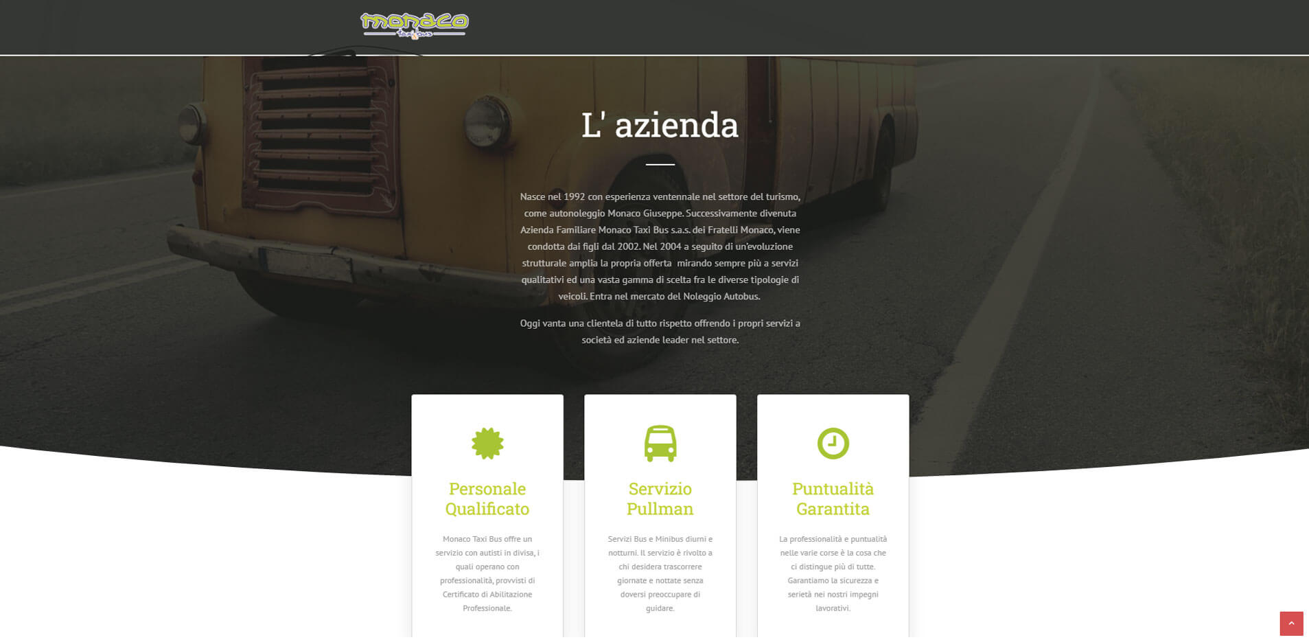 Immagine del sito MonacoTaxi.it (servizio taxi/NCC), creato con focus SEO su Treviso e provincia