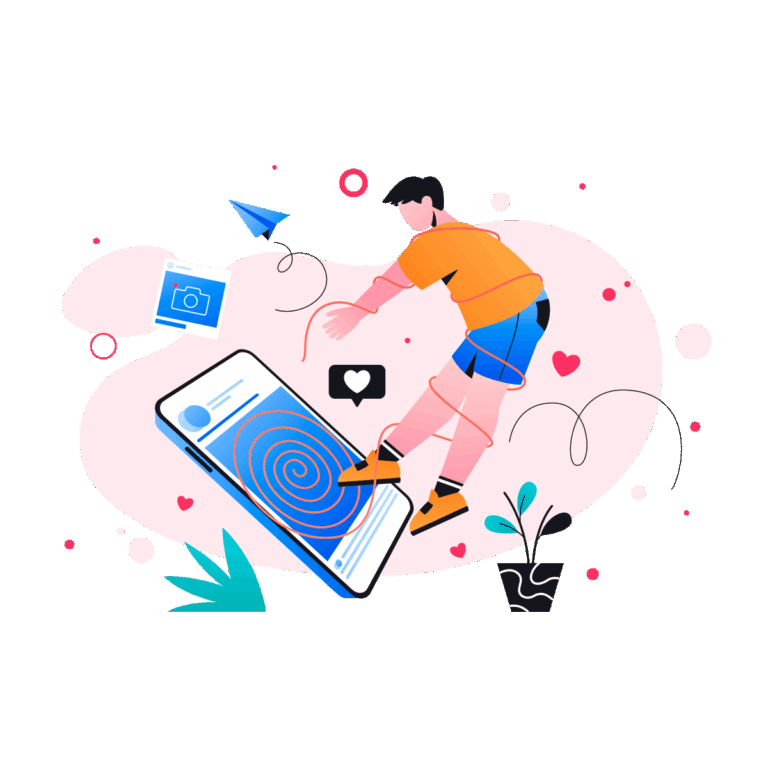 Simboli di social media e pubblicità online per campagne marketing